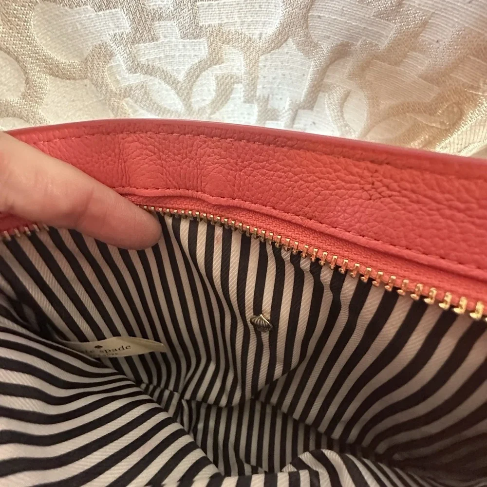 Kate Spade Hayes Street Eniko Coral Pink Pebbled Leather Crossbody